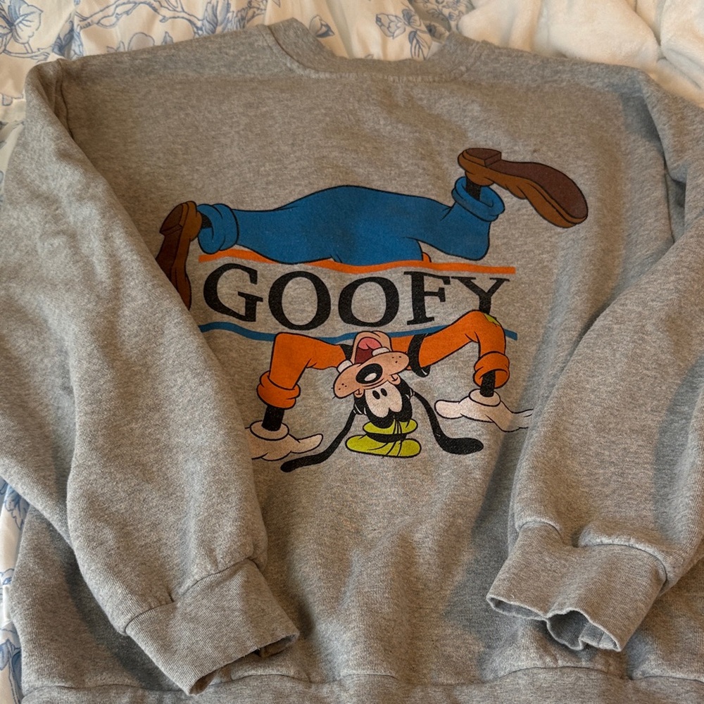 Disney Gray Goofy Sweater